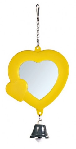 Ogledalce za ptice Trixie U obliku srca sa zvonom 7 cm